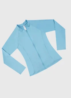 Kids Aqua Blu Stepping Stones Long Sleeve Rash Vest - Teens