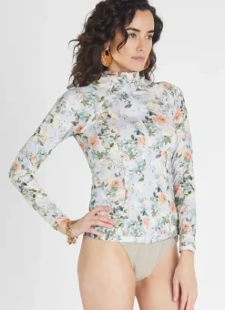 Women Aqua Blu Hayley Rash Guard
