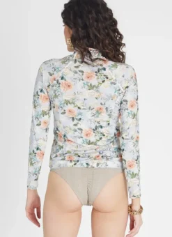Women Aqua Blu Hayley Rash Guard