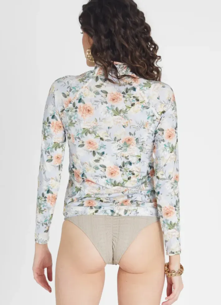 Women Aqua Blu Hayley Rash Guard