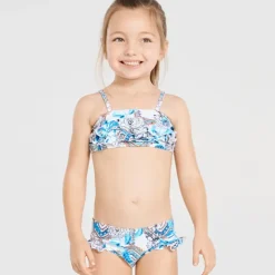 Kids Aqua Blu Frill Bikini Set (SAMPLE)
