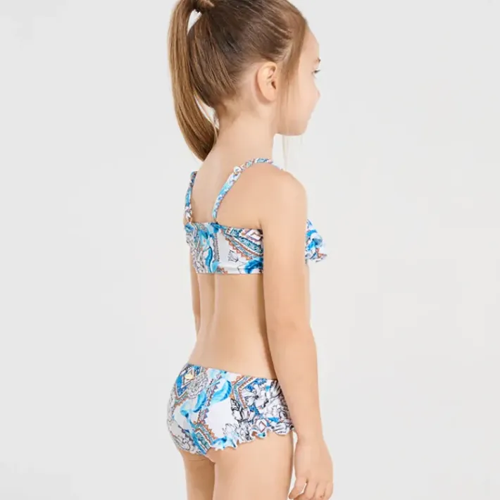 Kids Aqua Blu Frill Bikini Set (SAMPLE)