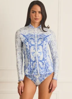 Women Aqua Blu Lyla Rash Guard