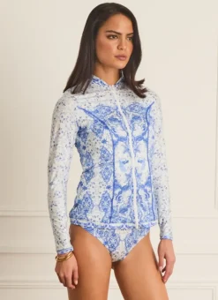 Women Aqua Blu Lyla Rash Guard
