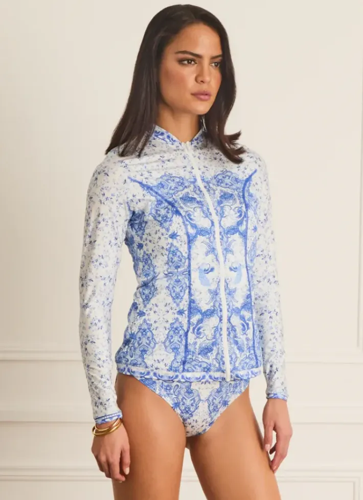 Women Aqua Blu Lyla Rash Guard