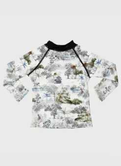 Kids/BOY Aqua Blu Long Sleeve Rash Vest