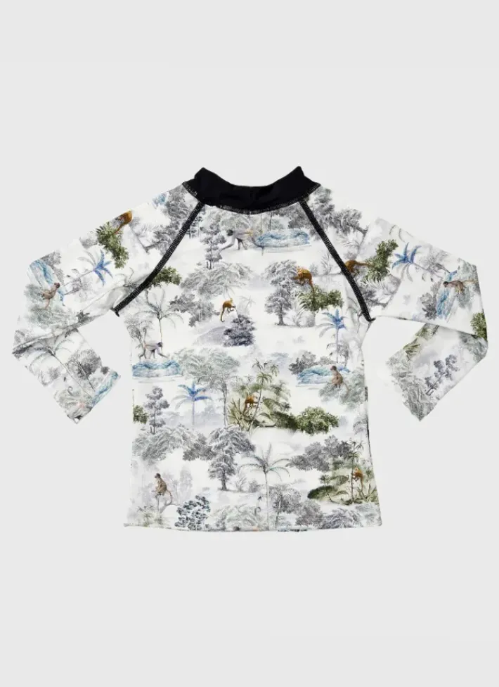 Kids/BOY Aqua Blu Long Sleeve Rash Vest